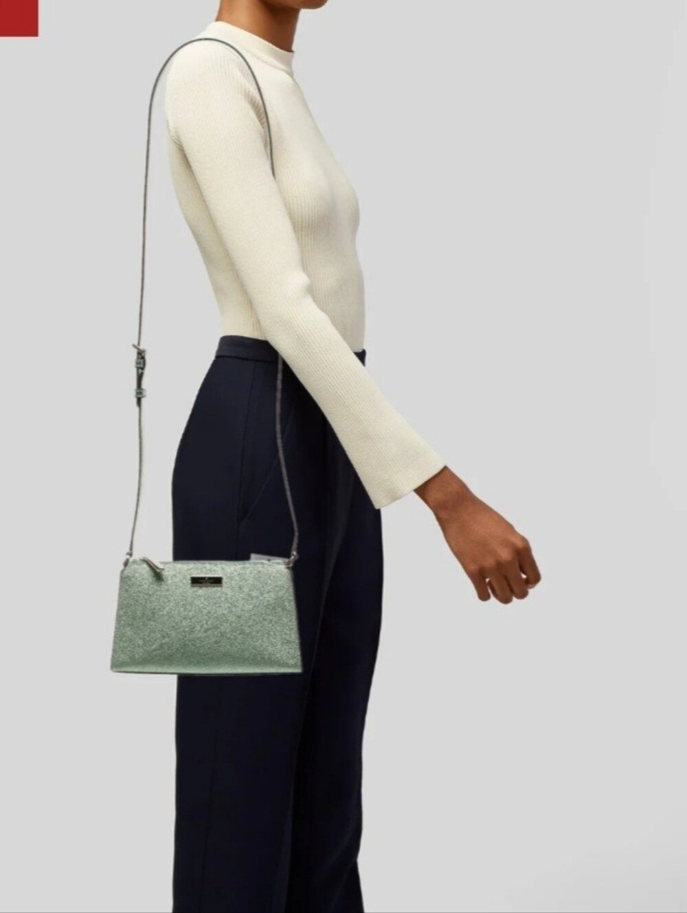 Kate Spade Metallic Green Glitter Bag - Picture 14 of 16